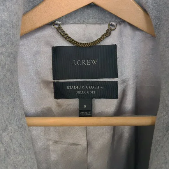 J. Crew Gray Wool Coat, Size 0 (XS/S) in perfect condition - Picture 3 of 14